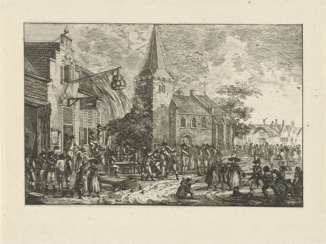Figures at an Inn by Dirk Langendijk