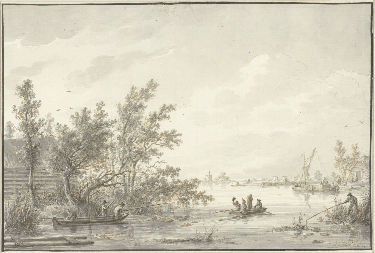 River Landscape by Dirk Langendijk