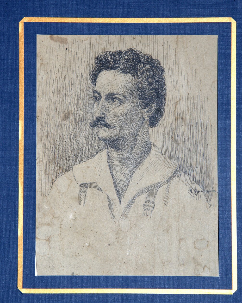 Portrait of the Decembrist Sergey Krivtsov 1802-1864 by Dmitri Petrovich Oznobishin