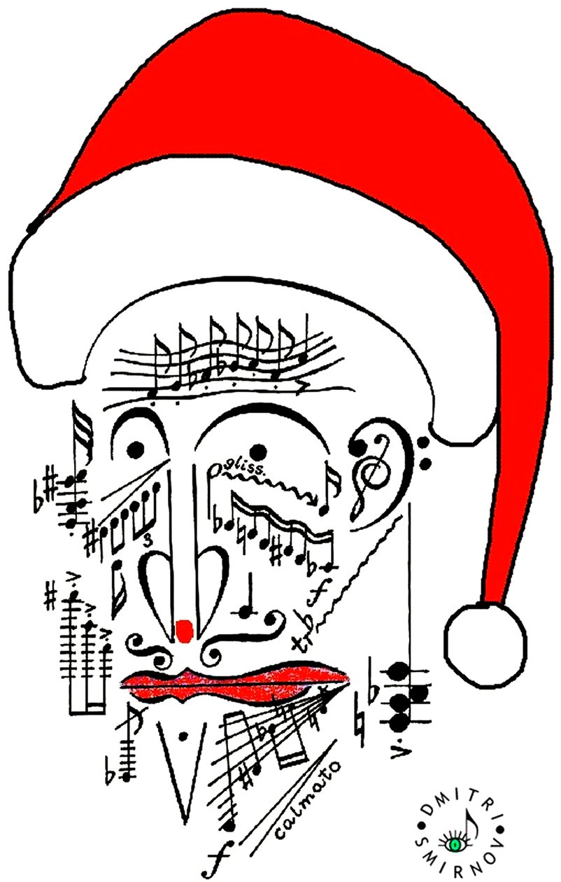 Musical Santa by Dmitri Smirnov: Buy fine art print