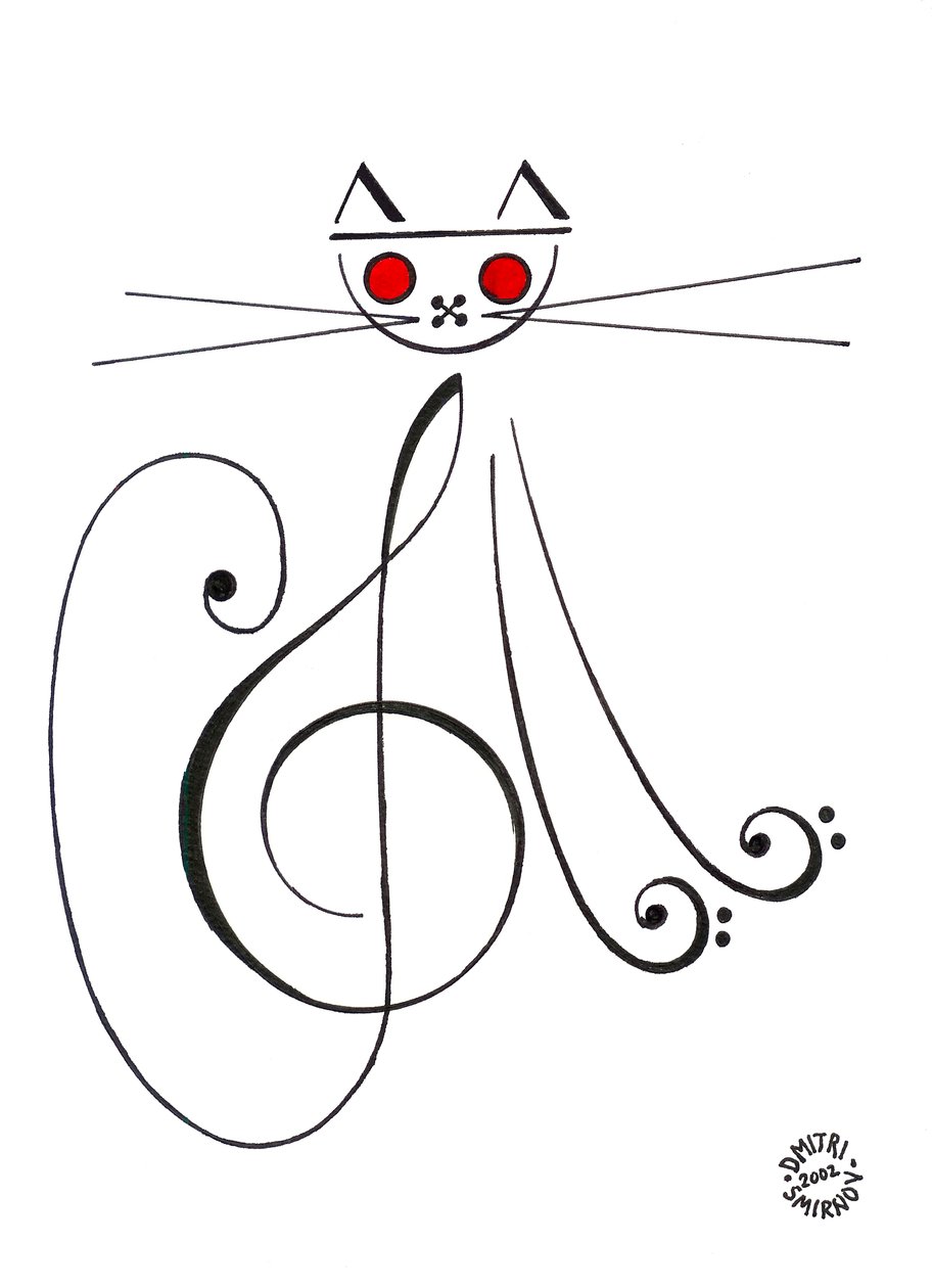 Musical Cat by Dmitri Smirnov