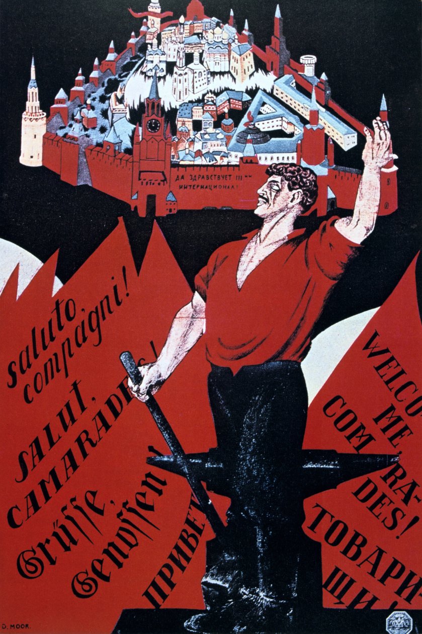 Welcome Comrades Long Live the Third Internationale by Dmitry (1883 1946) Moor