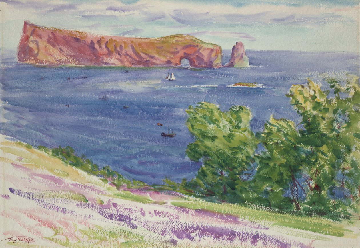 Shore Scenes with Trees and Cliff by Dodge Macknight