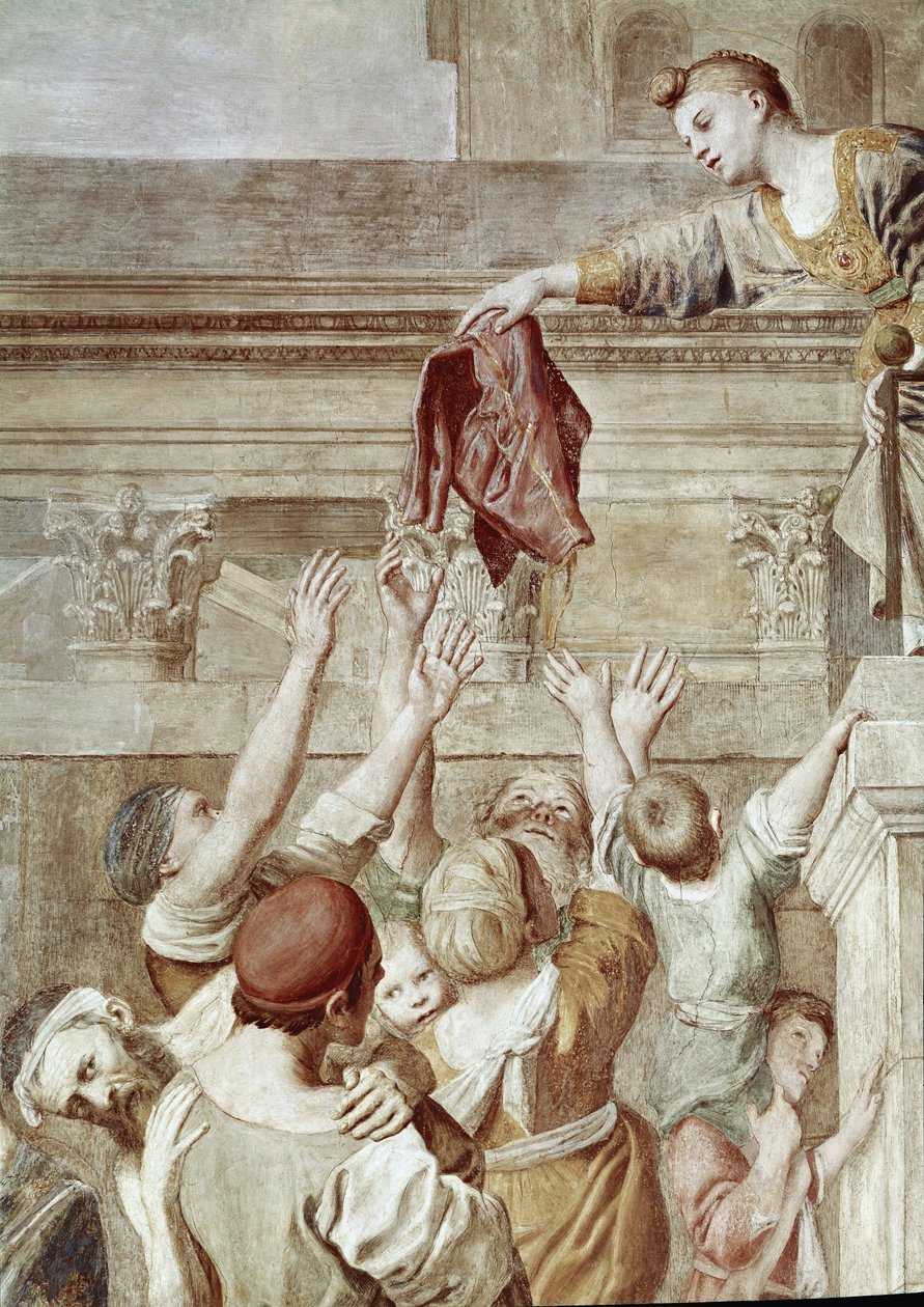 Story of St Cecilia: Aumone of St. Cecilia (Detail) by Domenichino