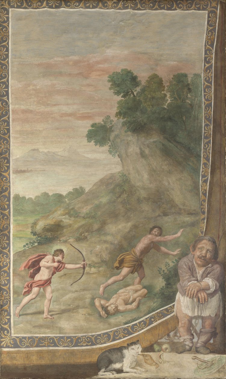 Apollo Killing the Cyclops Fresco from Villa Aldobrandini by Domenichino