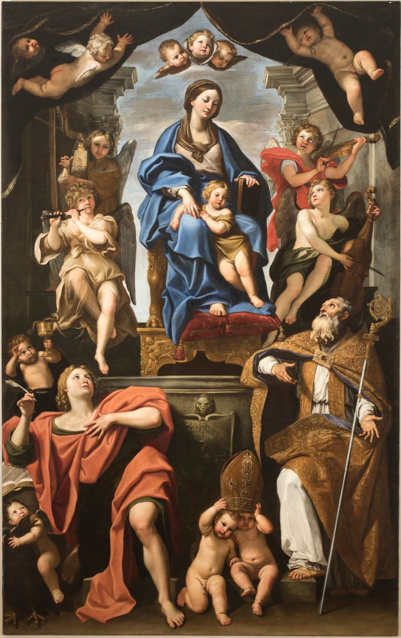 Virgin and Child with Saints Petronius and John the Evangelist by Domenichino