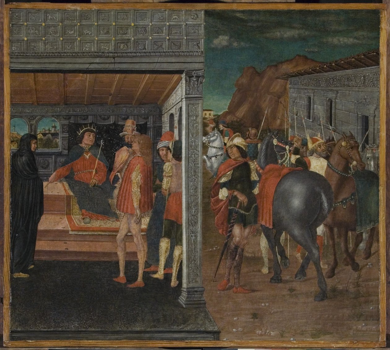 The Announcement of the Death of Uriah to King David and Bathsheba by Domenico Morone