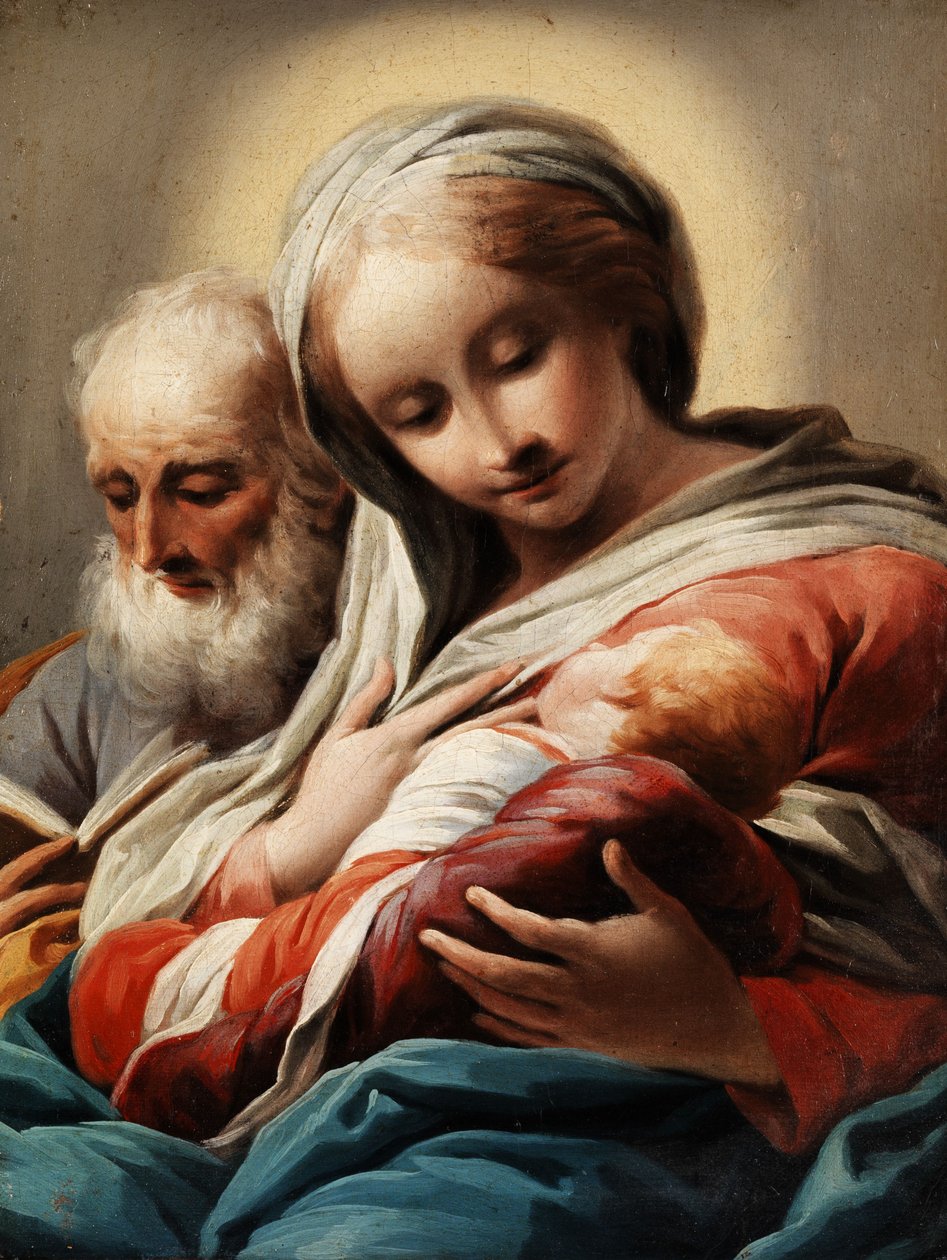 Mary with the Child and Joseph by Domenico Pedrini