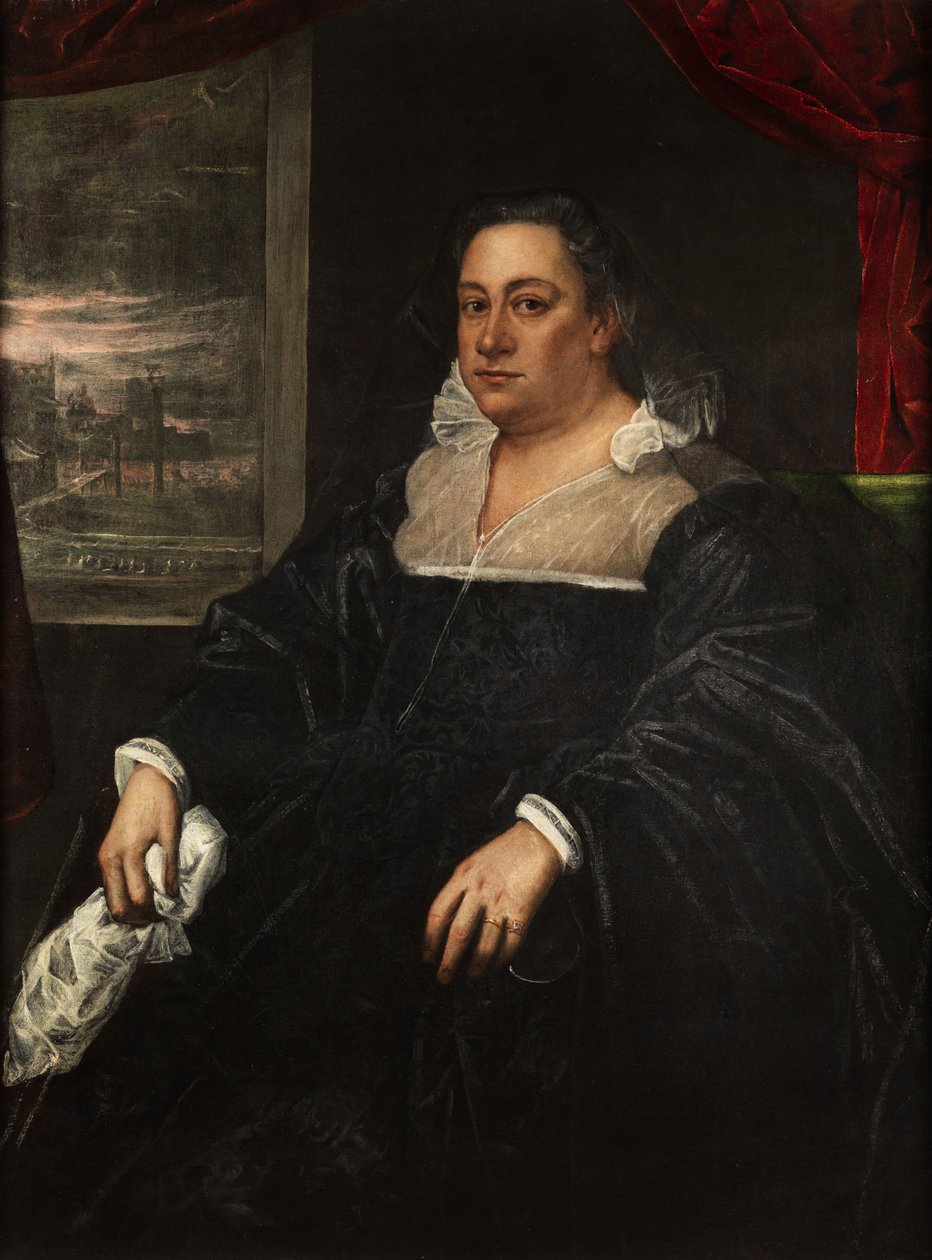 Portrait of a Dogaressa (Wife of a Venetian Doge) by Domenico Robusti Tintoretto