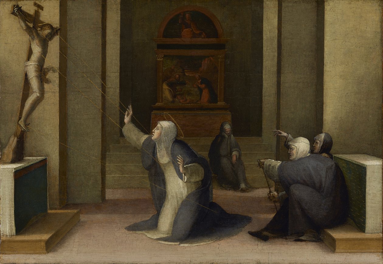 Saint Catherine of Siena Receiving the Stigmata by Domenico di Pace Beccafumi  