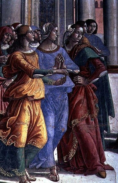 Onlookers, from the Virgin Mary in the Temple (detail) by Domenico Ghirlandaio