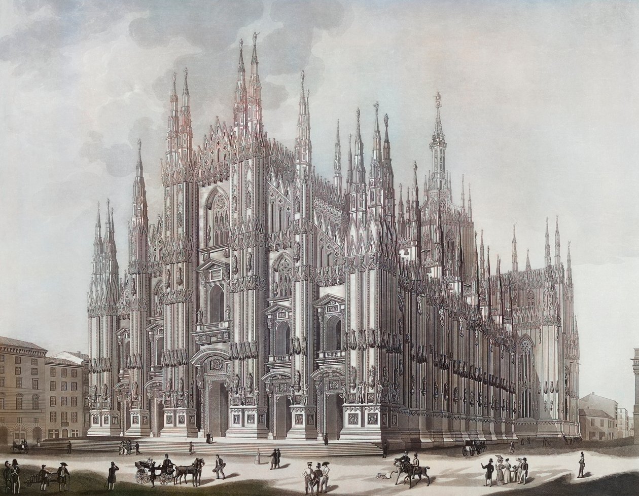 Duomo, or Milan Cathedral by Domenico (after) Landini