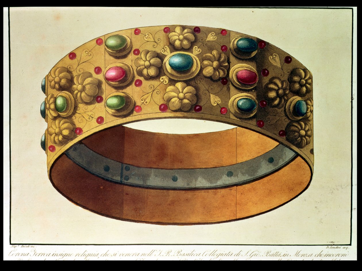 The Iron Crown of Lombardy, Engraved by D. Landini by Domenico (after) Landini