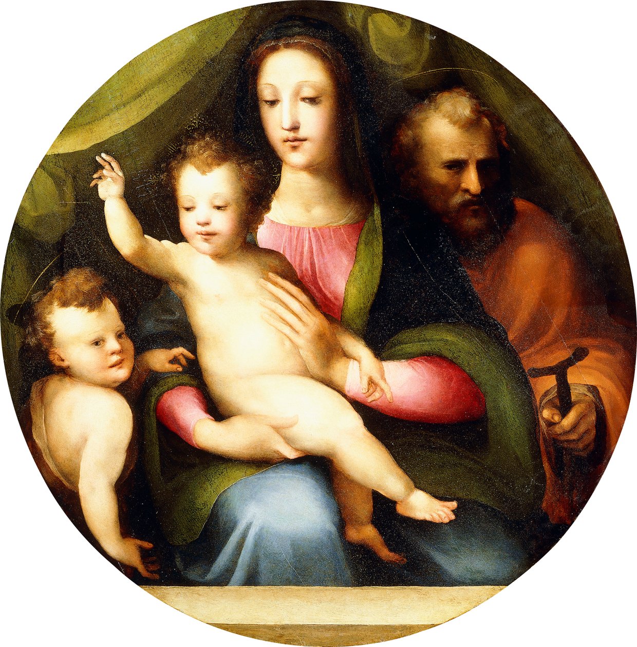 The Holy Family with the Infant Saint John the Baptist by Domenico di Pace Beccafumi  