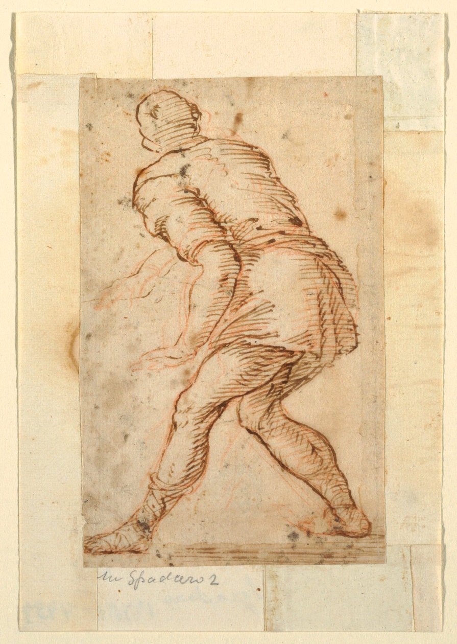 Figural Study of a Man by Domenico Gargiulo, called Micco Spadaro