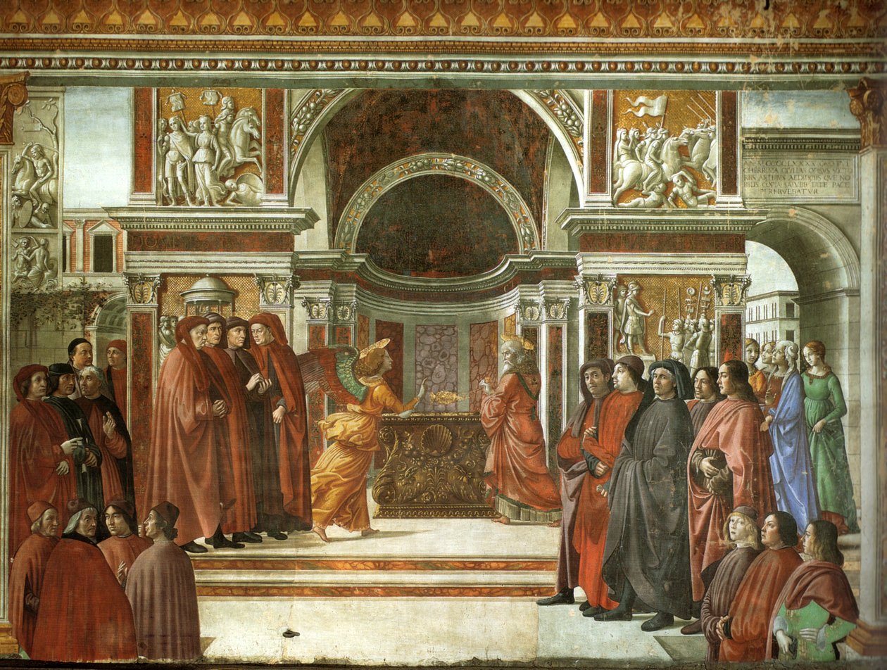 Apparition of the Angel to Zacharias by Domenico Ghirlandaio