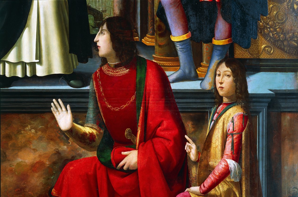 Pandolfo IV Malatesta and Carlo Malatesta, (detail) by Domenico Ghirlandaio