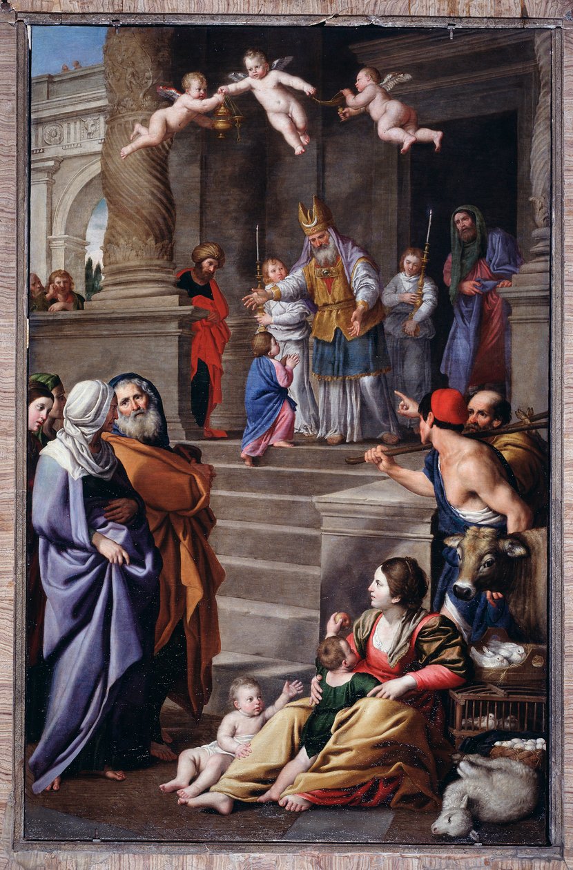 Representation of Saint Thomas de Villeneuve Doing Charity by Domenico Il Sarzana Fiasella