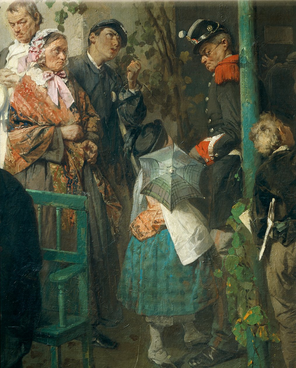 News of the Peace of Villafranca (detail) by Domenico Induno