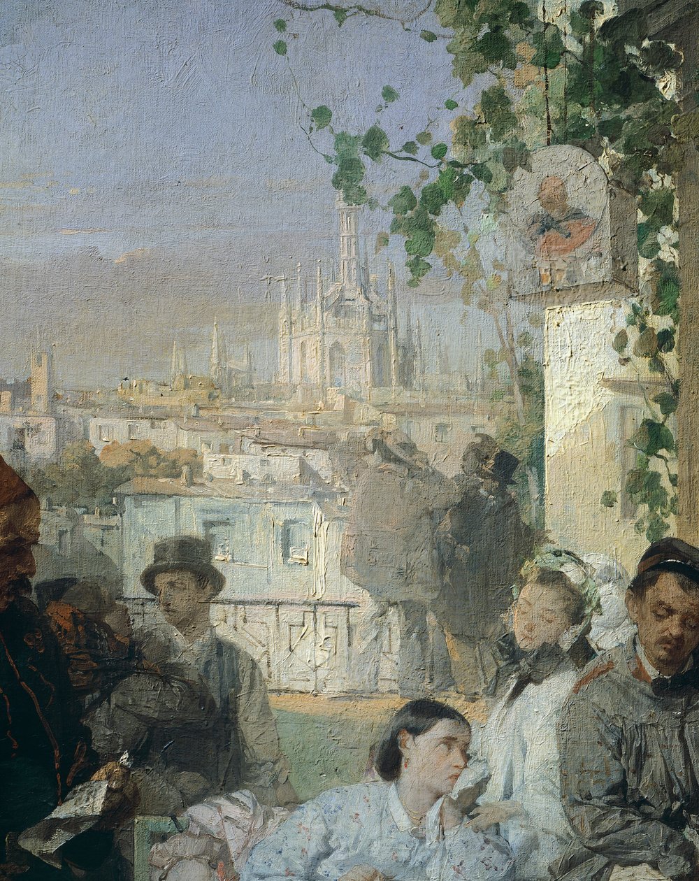 News of the Peace of Villafranca (detail) by Domenico Induno