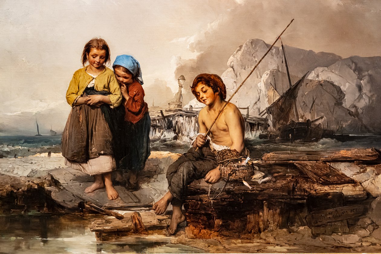 Young Fishermen by Domenico Induno