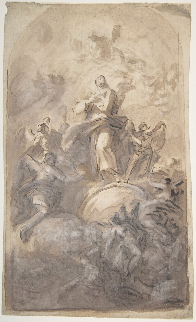 The Virgin Immaculate in Glory by Domenico Mondo