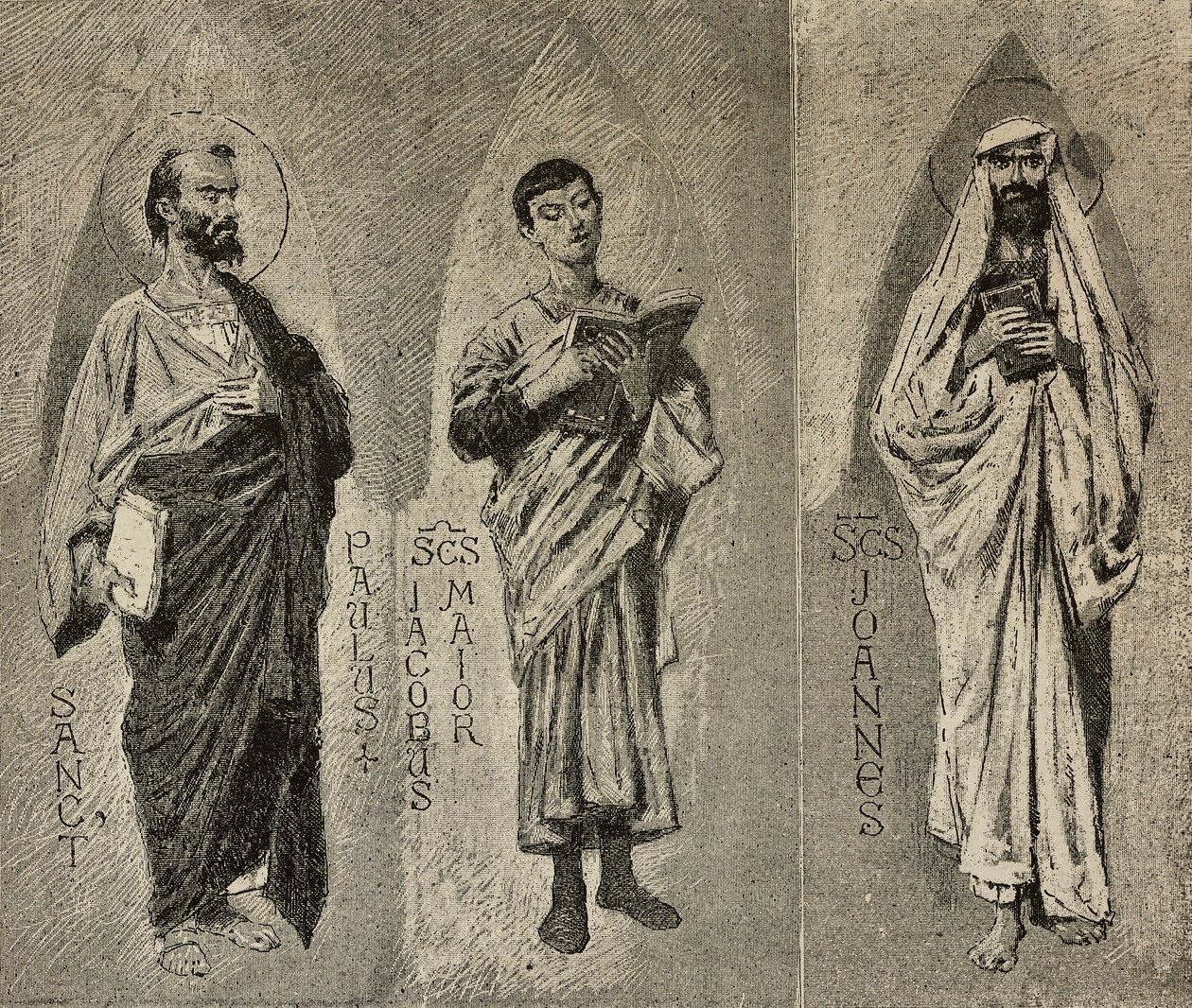 Saints Paul, James the Great and John by Domenico Morelli
