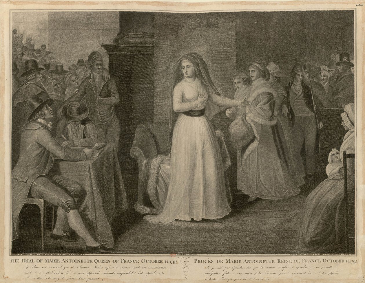 The Trial of Marie Antoinette, Queen of France, October 14, 1793 by Domenico Pellegrini