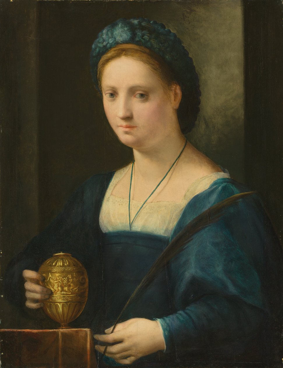 Portrait of a lady, as Mary Magdalene by Domenico Puligo