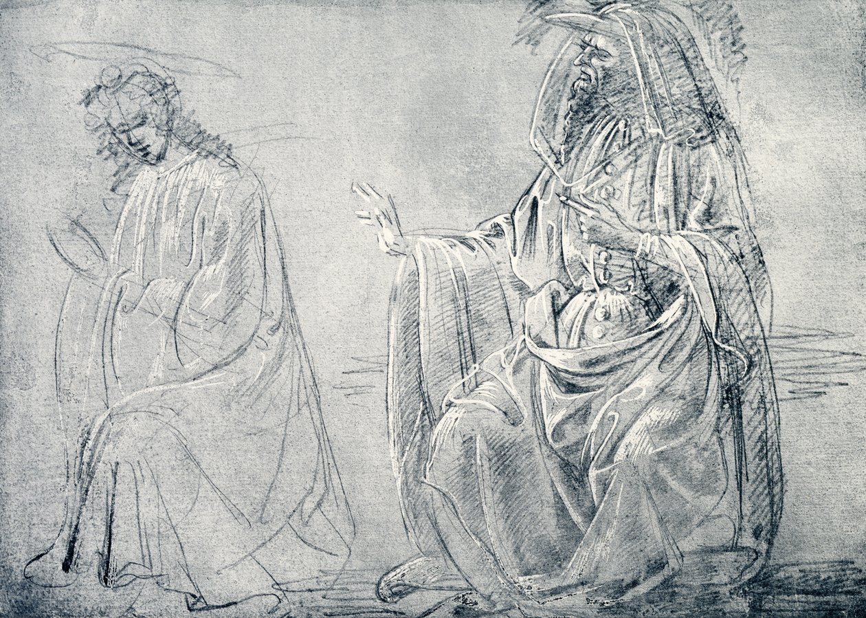 Figure Study by Domenico school of Ghirlandaio