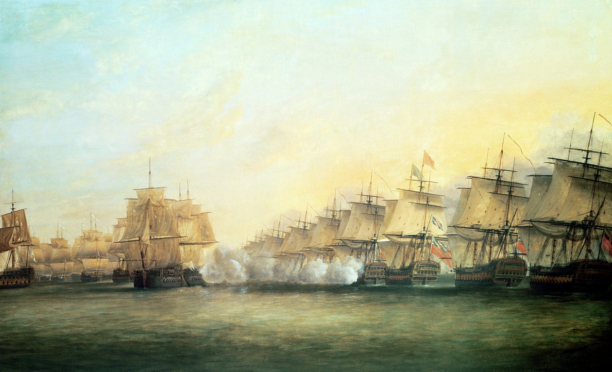 The Fourth Action off Trincomalee between the English under Admiral Sir Edward Hughes and the French under M. de Suffren by Dominic Serres