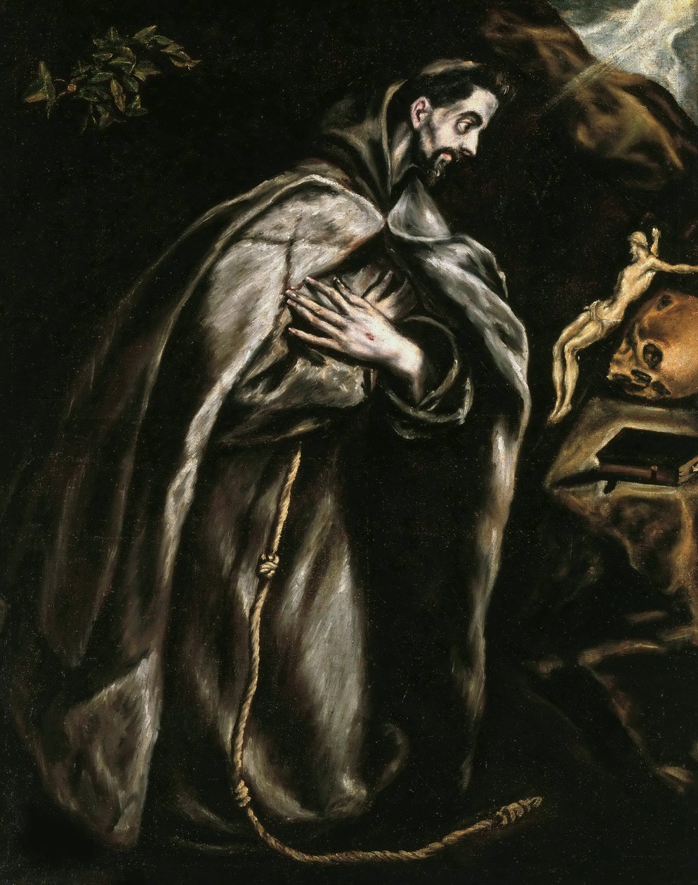 Saint Francis praying by Dominico El Greco