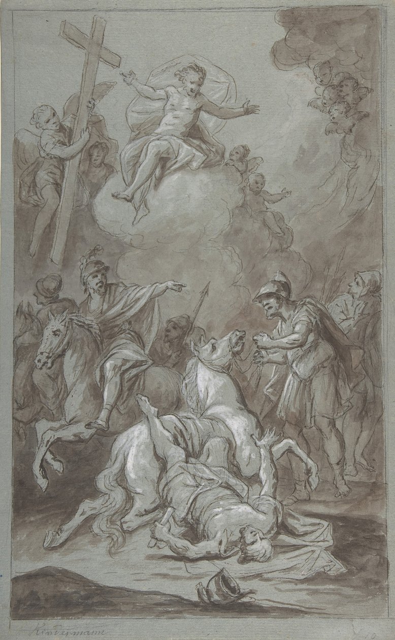 The Conversion of St. Paul (recto), The Execution of the Prisoner (verso), 18th-early 19th century by Dominik Kindermann