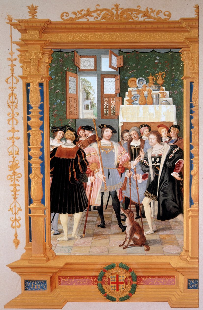 Etienne Leblanc presents to Anne de Montmorency his translation of the speech of Cicero (1531) by Dominique Henri Guifard