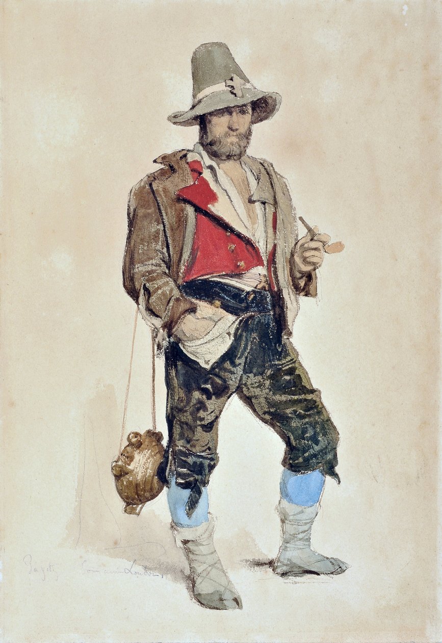 Portrait of the painter Emile Loubon (1809-1863) by Dominique Louis Papety