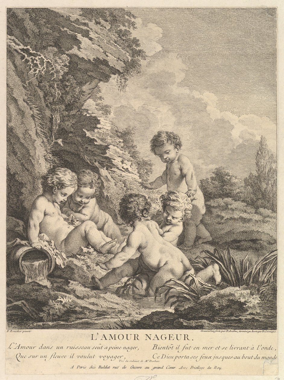 Child Swimming, ca. 1741 by Dominique Sornique