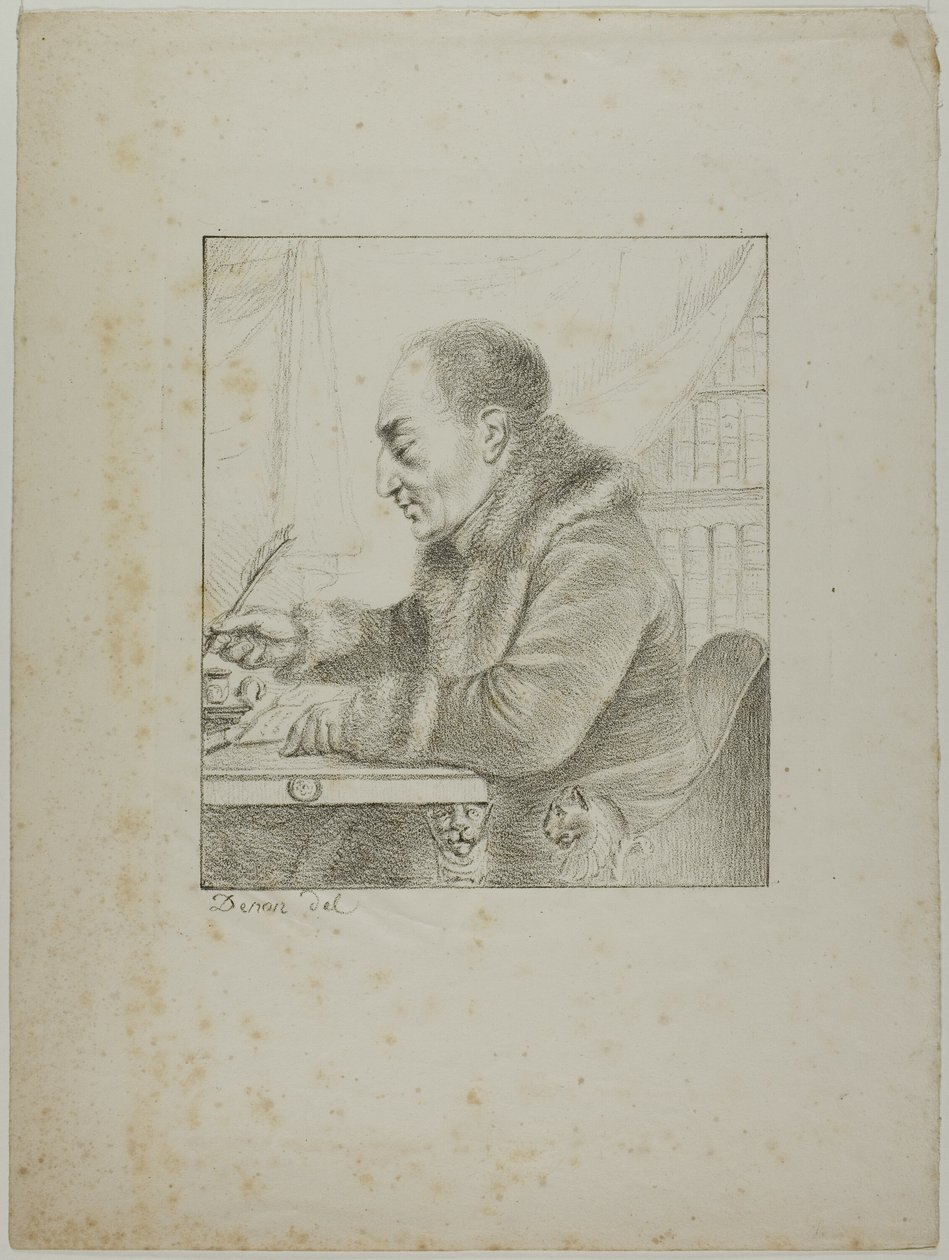 Portrait of Volney Dipping his Pen by Dominique Vivant Denon
