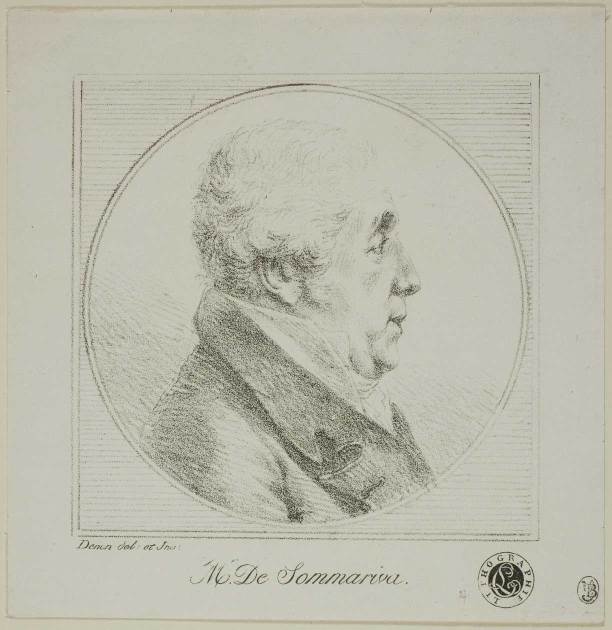 Profile Portrait of Monsieur de Sommariva by Dominique Vivant Denon