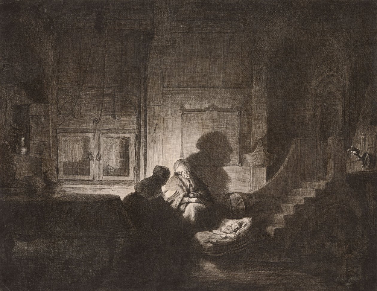 Interior: Two Women and a Sleeping Child by Dominique Vivant Denon