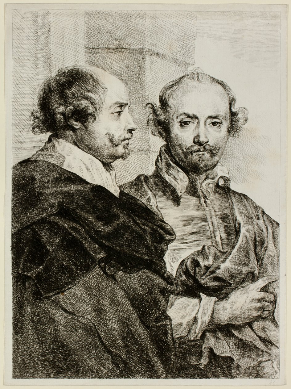 Two Portraits of a Man in Half-Length by Dominique Vivant Denon