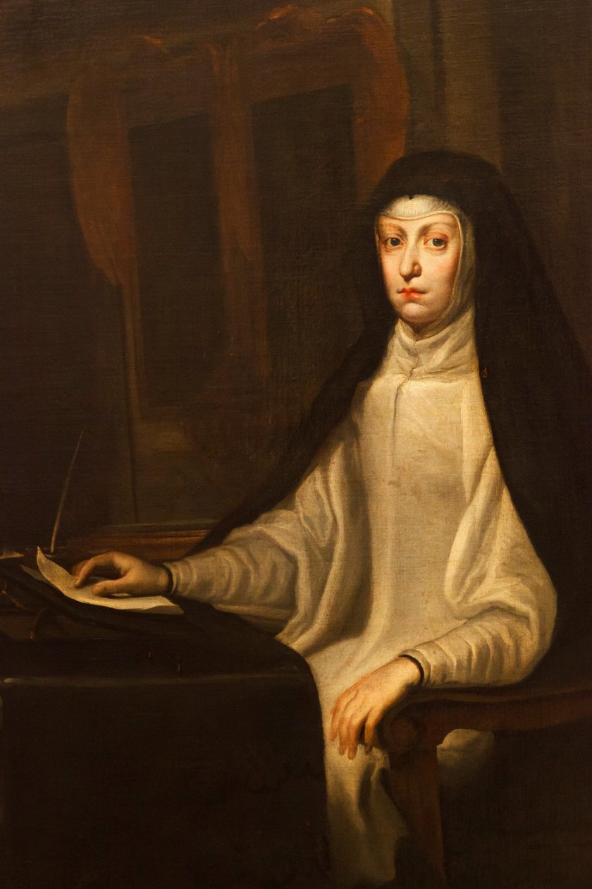 Mariana of Austria (detail) by Don Juan Carreno de Miranda