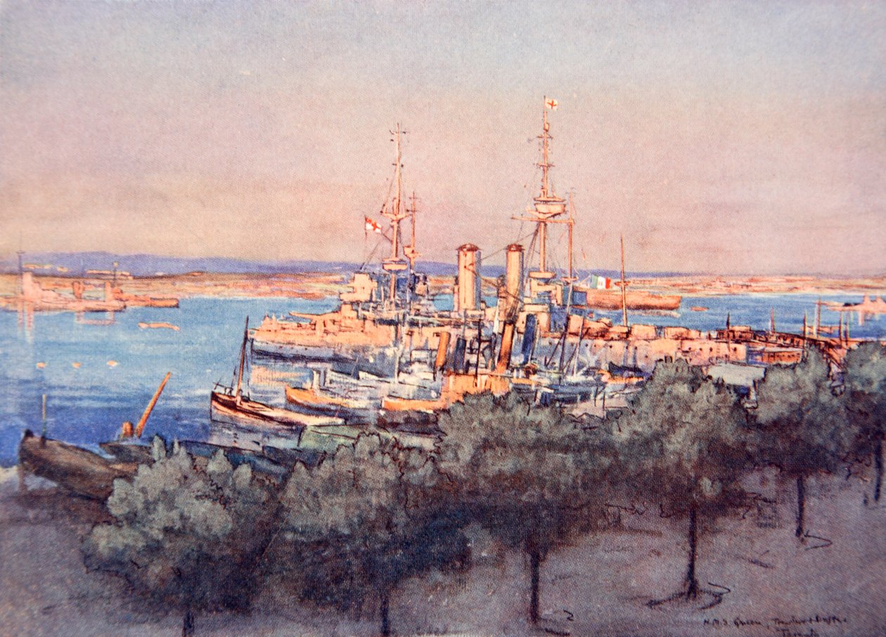 H.M.S. Queen, Trawlers and Drifters, Taranto, illustration from 