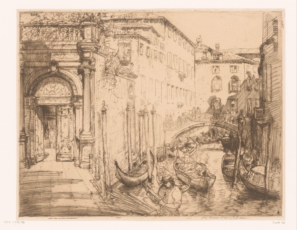 View in Venice 1911 (The White Palace) by Donald Shaw MacLaughlan (signed by artist)
