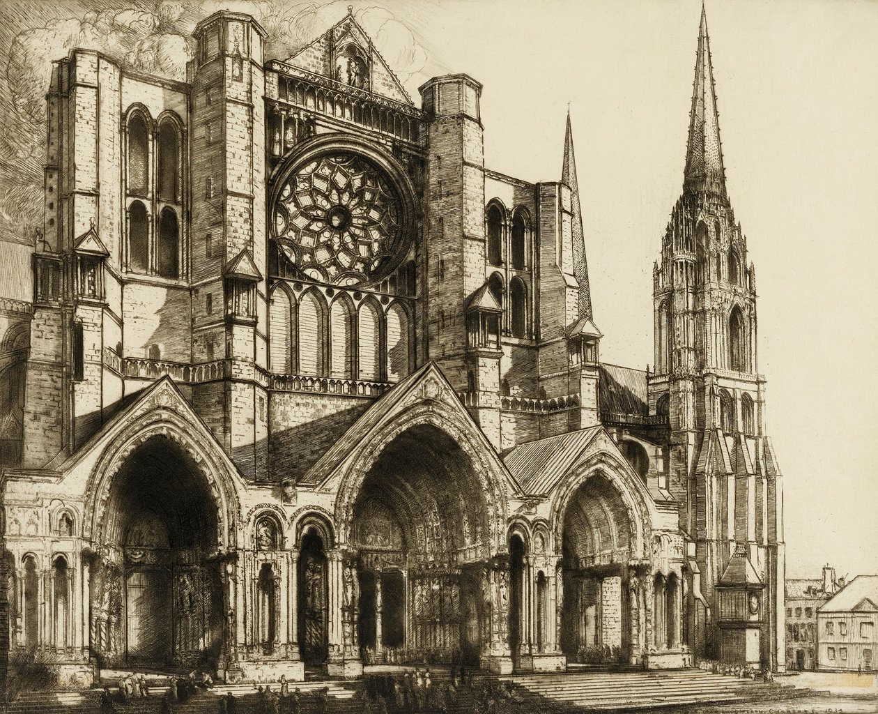 Chartres, North Portal by Donald Shaw MacLaughlan