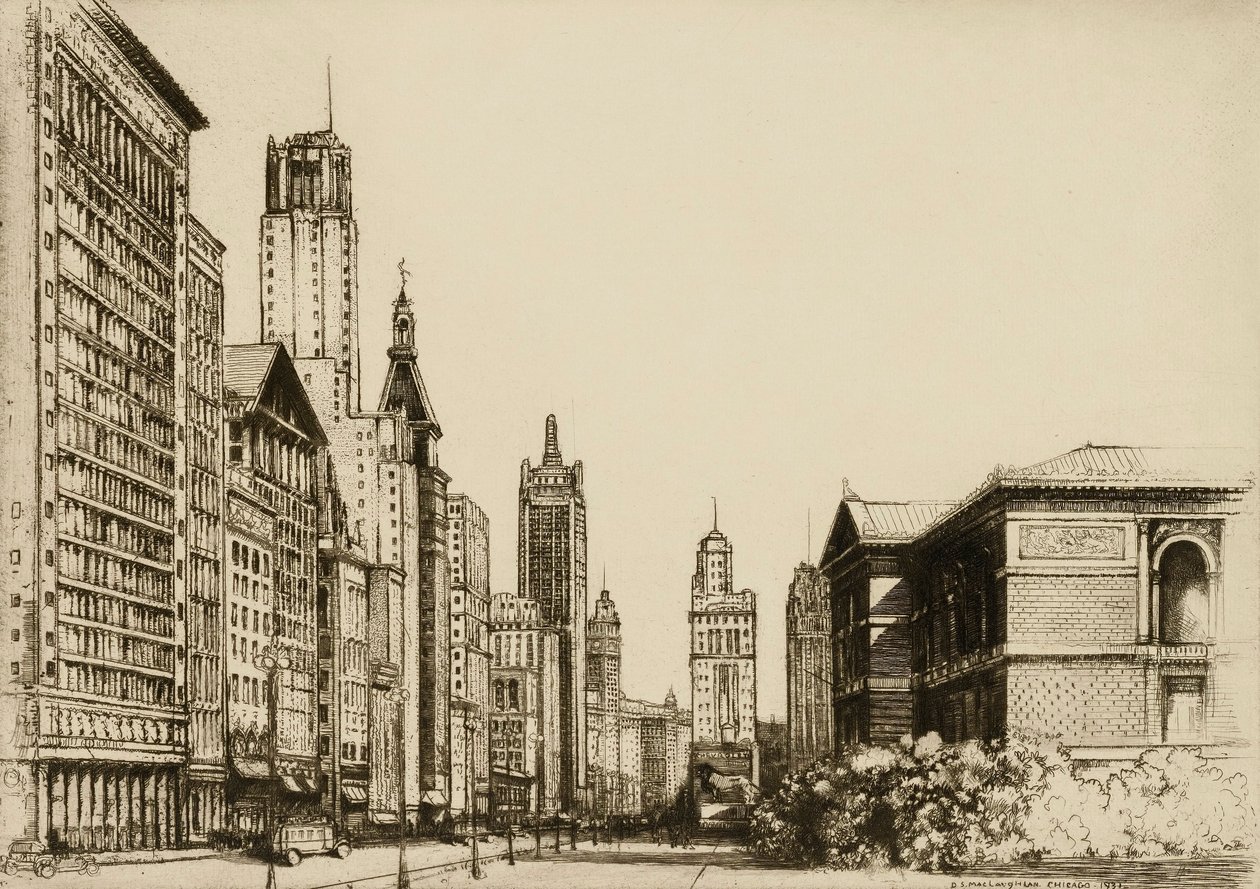 Chicago, Michigan Avenue No. 1 by Donald Shaw MacLaughlan