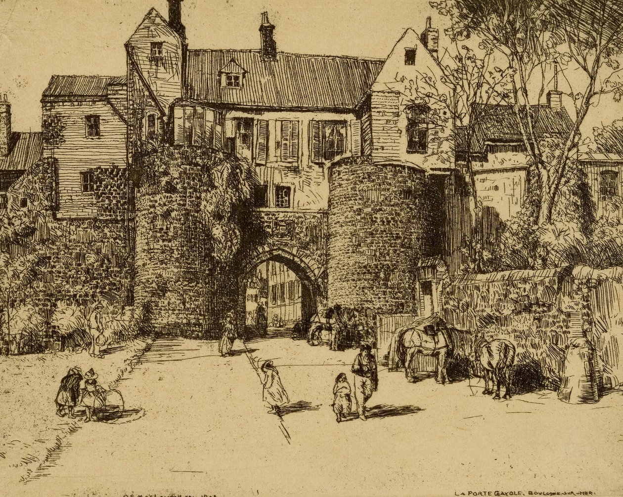 The Gayole Gate, Boulogne-sur-Mer by Donald Shaw MacLaughlan