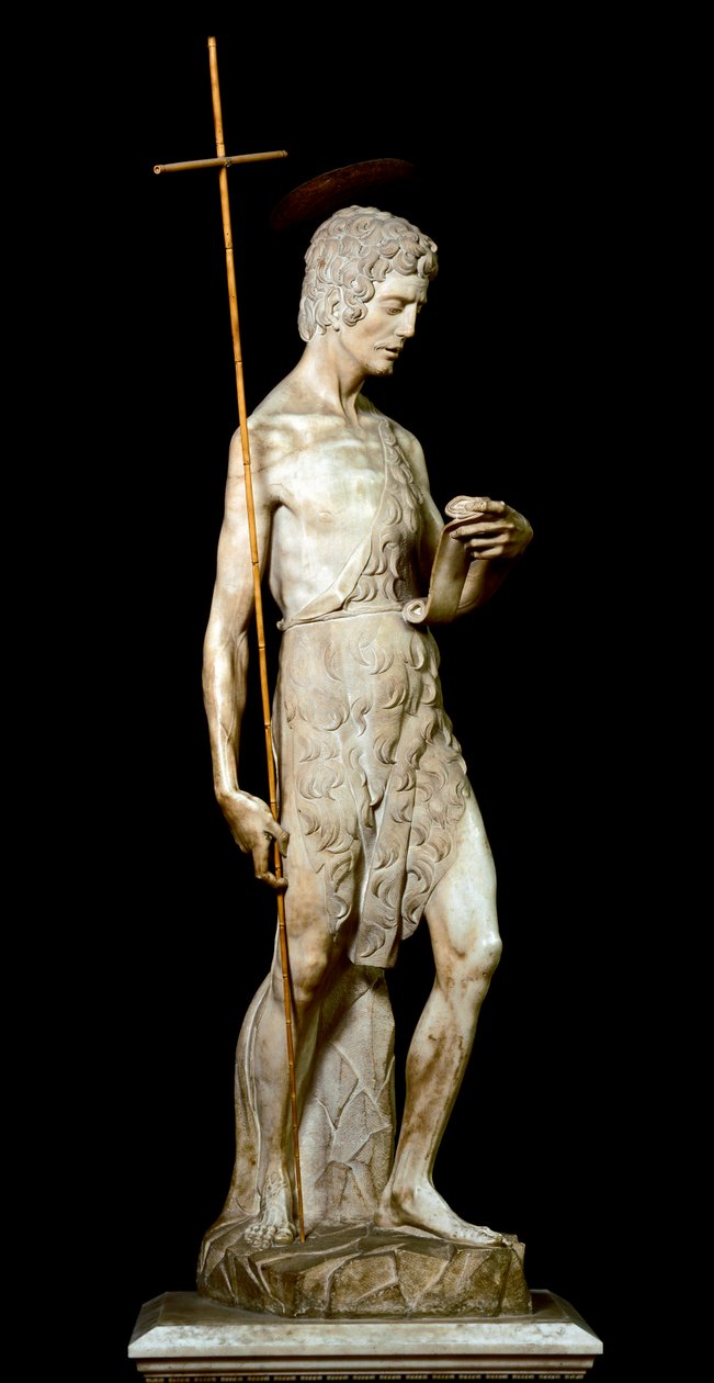 Saint John the Baptist. Marble Sculpture by Donatello by Donatello