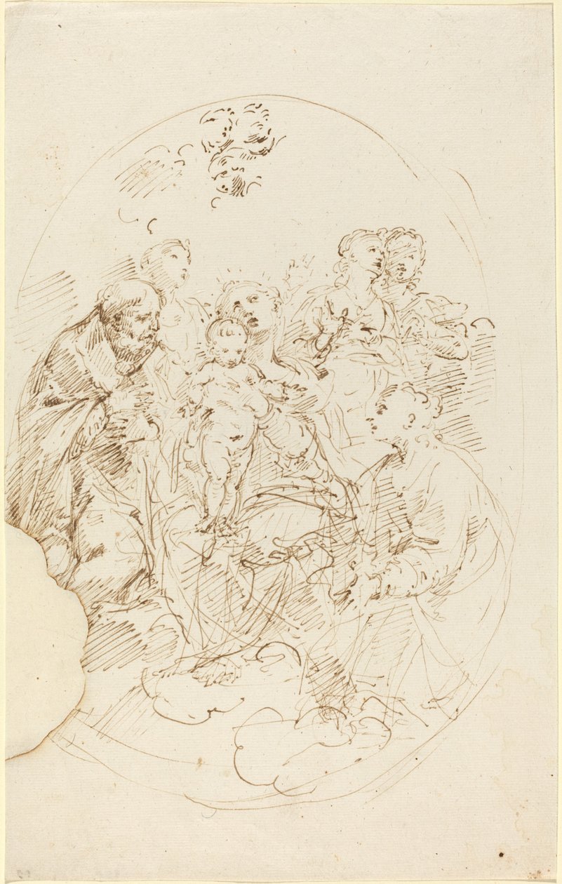 Virgin and Child with Five Saints by Donato Creti