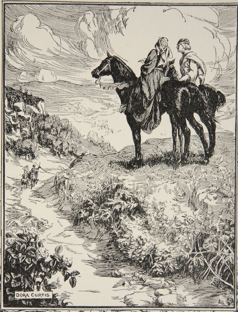 As they waited on the little woodland knoll, illustration from 