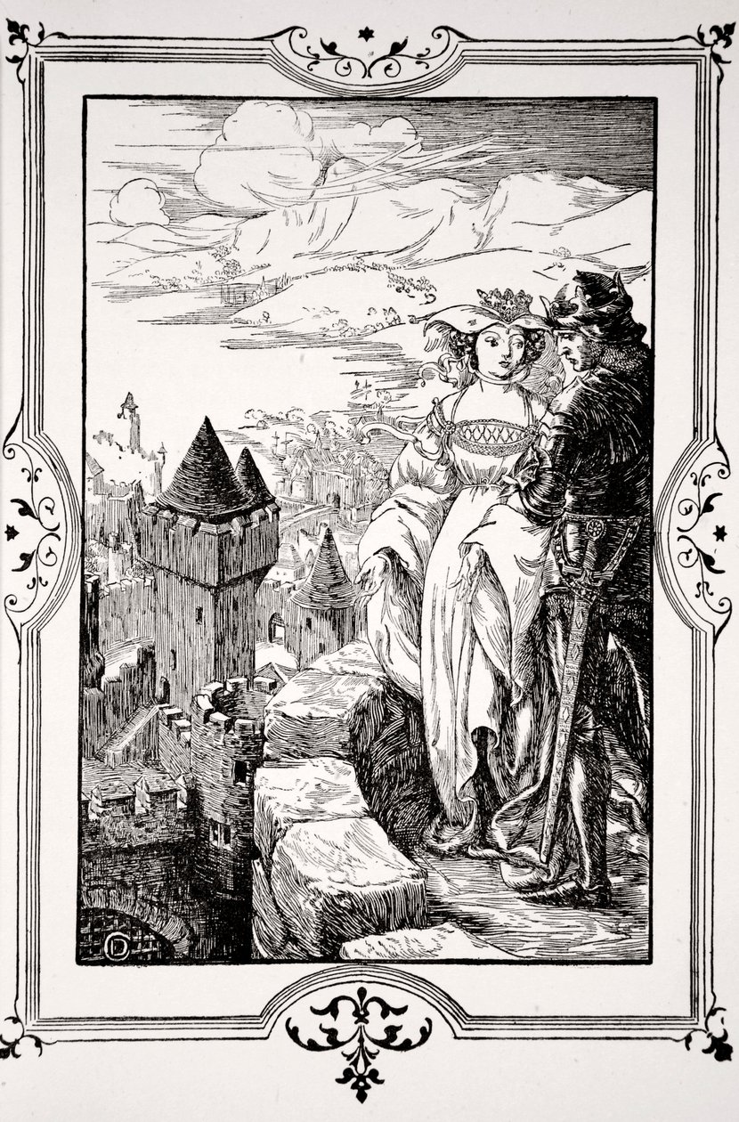 Annoure Brought the King Out Upon the Battlements by Dora Curtis